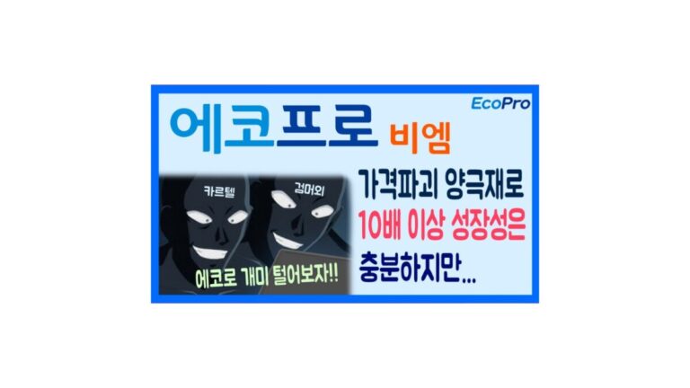 에코프로비엠 및 에코프로 분석