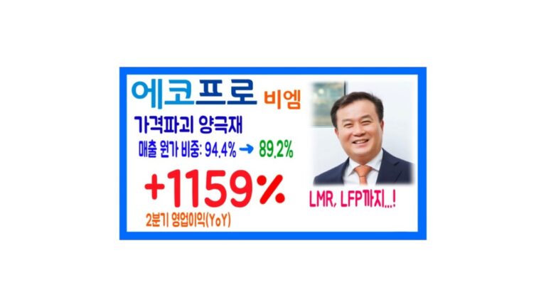 에코프로비엠 2분기 실적발표