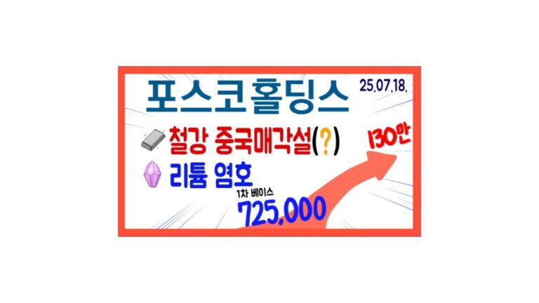 포스코홀딩스 IR통화 및 Valuation 재산출