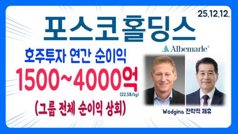 포스코홀딩스 PDF 분석자료 및 영상